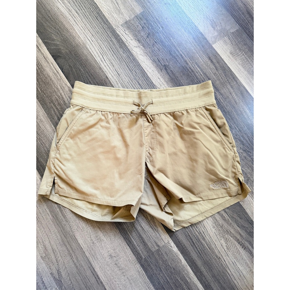 The North Face Aphrodite 2.0 Shorts Womens Small Tan Excellent Hiking Outdoor